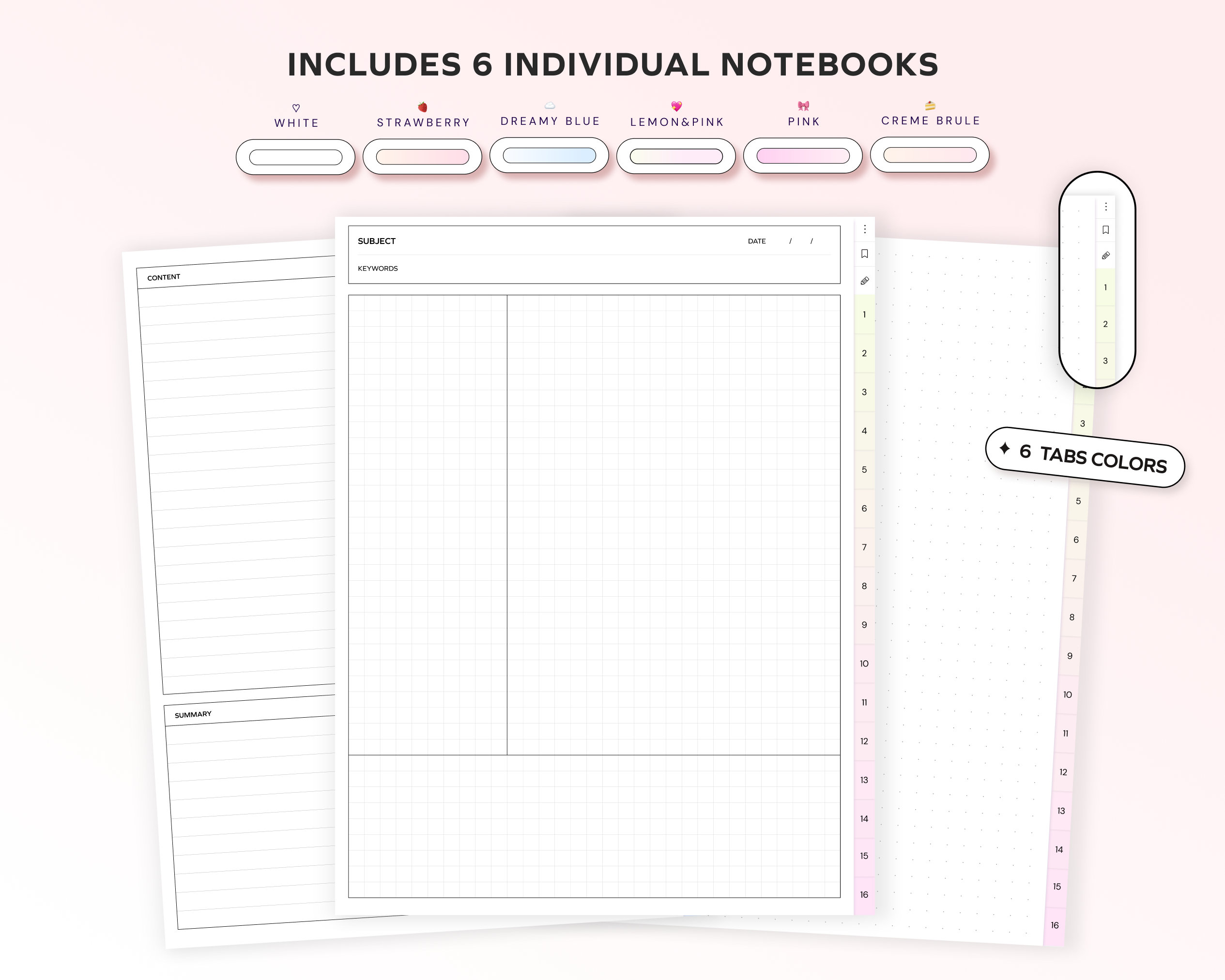 Student Digital Notebook Bundle Hyperlinked Notetaking Templates for ...