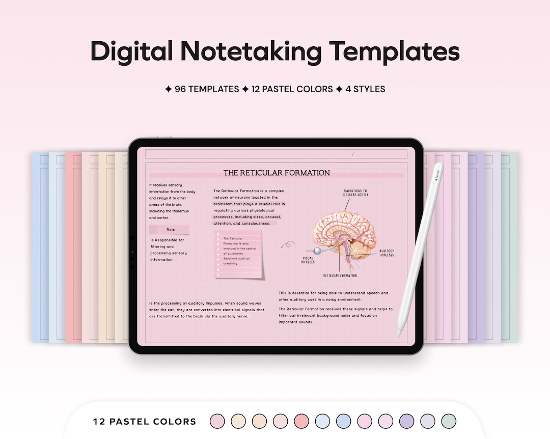 Digital Note Paper Templates, Student Notes for Ipad, Goodnotes ...