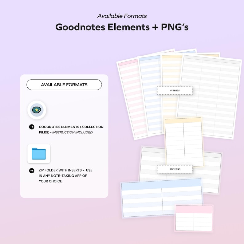 Table Digital Stickers for Student, Notebook Planner Goodnotes Widgets ...