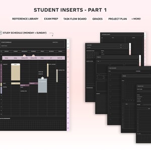 Student Digital Notebook Dark Mode, Hyperlinked Notetaking Templates ...