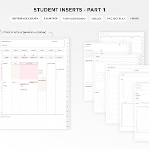 Student Digital Notebook, Minimalist Note Paper Hyperlinked Notetaking ...