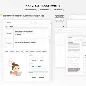Language Learning Notebook/planner Learn Grammar Vocabulary Digital ...