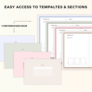 Digital Bullet Journal, Realistic Daily Notebook Journal with Hyperlinks Notetaking Diary Templates for Goodnotes Notability iPad Journaling image 5