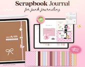 Digital Scrapbook Journal for iPad Junk Journaling, Memory Keeping | Realistic Bullet Journal, Goodnotes Templates, Notability Notes