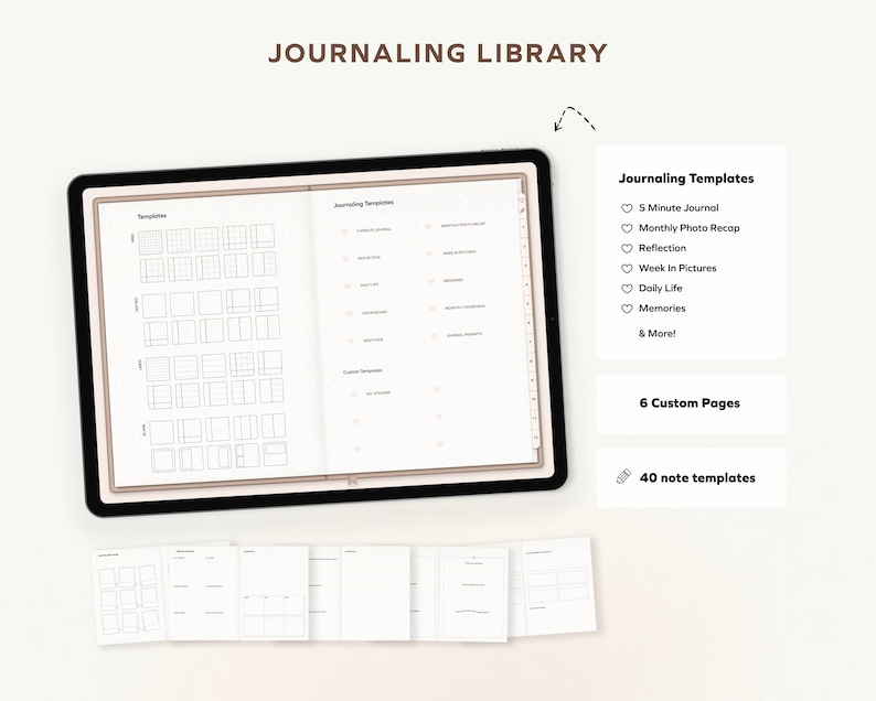 Realistic Journal.pdf Digital Bullet Journal Paper Texture Realistic Daily Notebook With ...