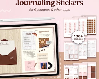 Digital Journal Stickers for Bullet Journals and Digital Planner, Goodnotes Journaling Elements, iPad Sticker Book, Decorative Widgets