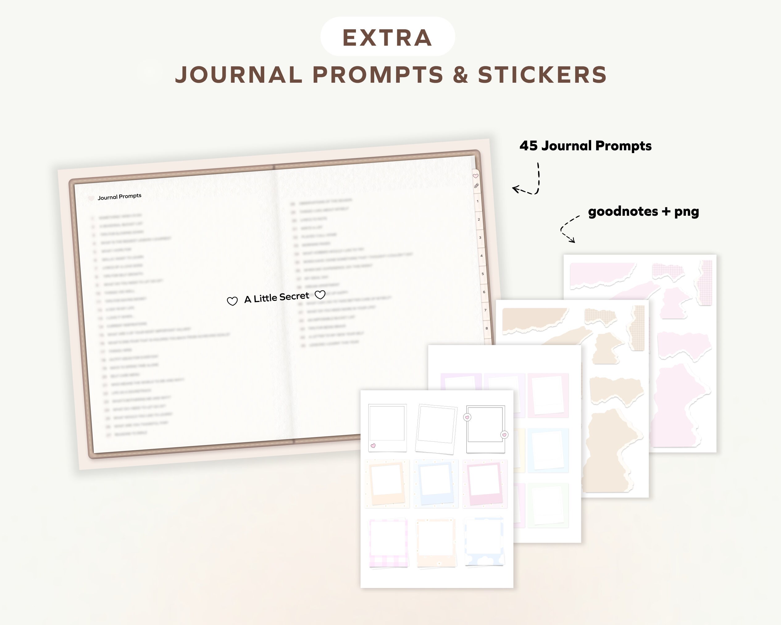 Realistic Journal.pdf Digital Bullet Journal Paper Texture Realistic Daily Notebook With ...