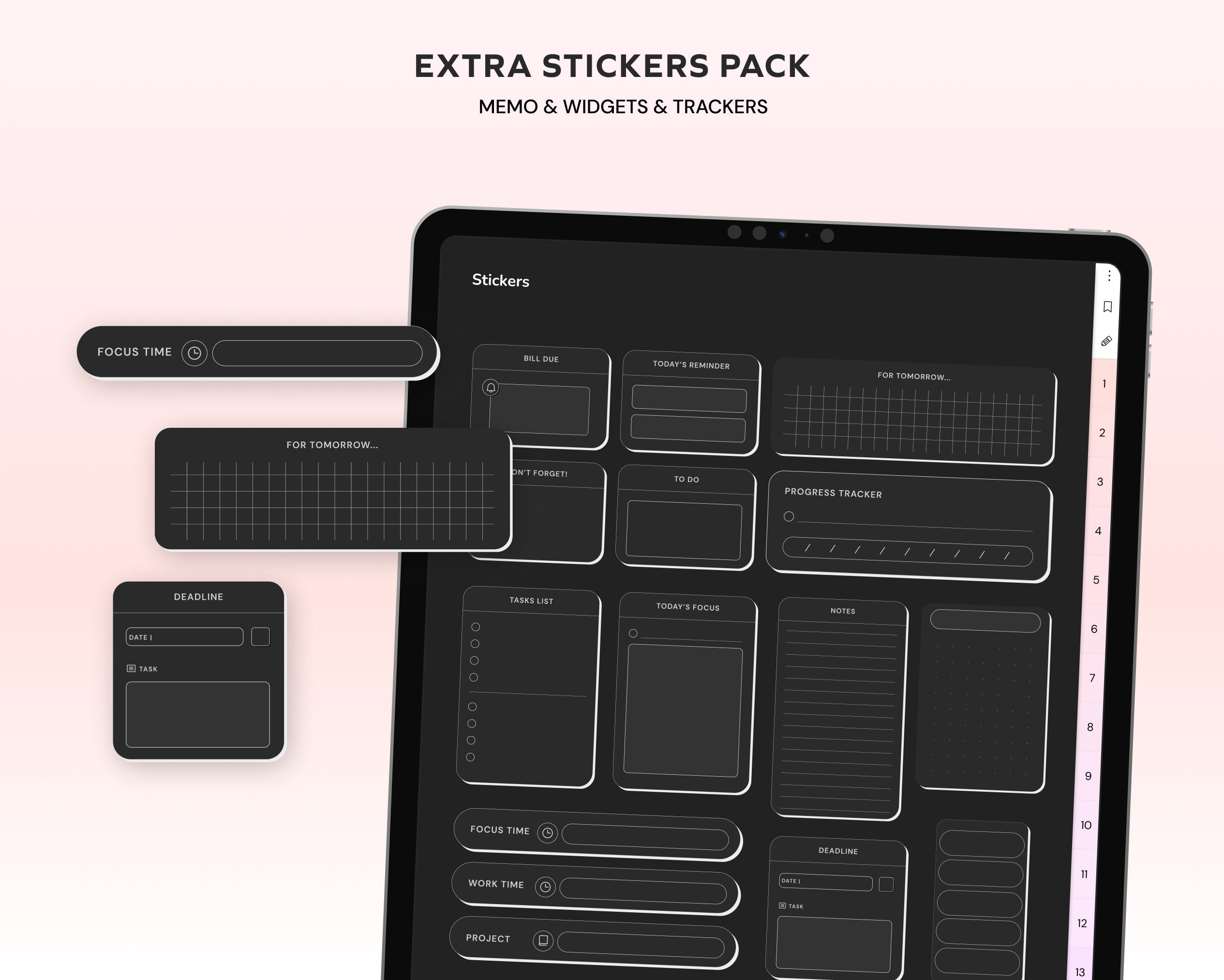 Student Digital Notebook Dark Mode, Hyperlinked Notetaking Templates ...