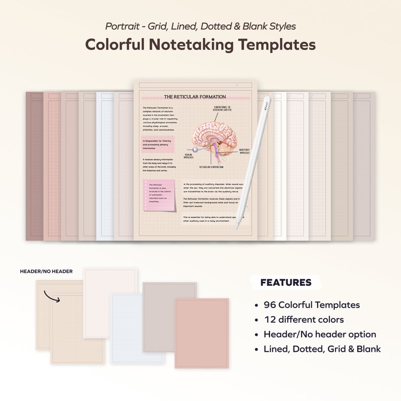 All in One Student Bundle, Undated Planner, Study Notes Templates for ...