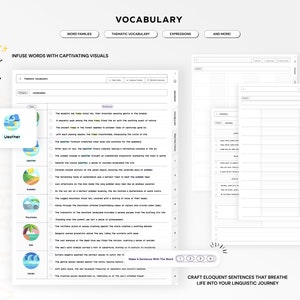 Language Learning Notebook/planner Learn Grammar Vocabulary Digital ...