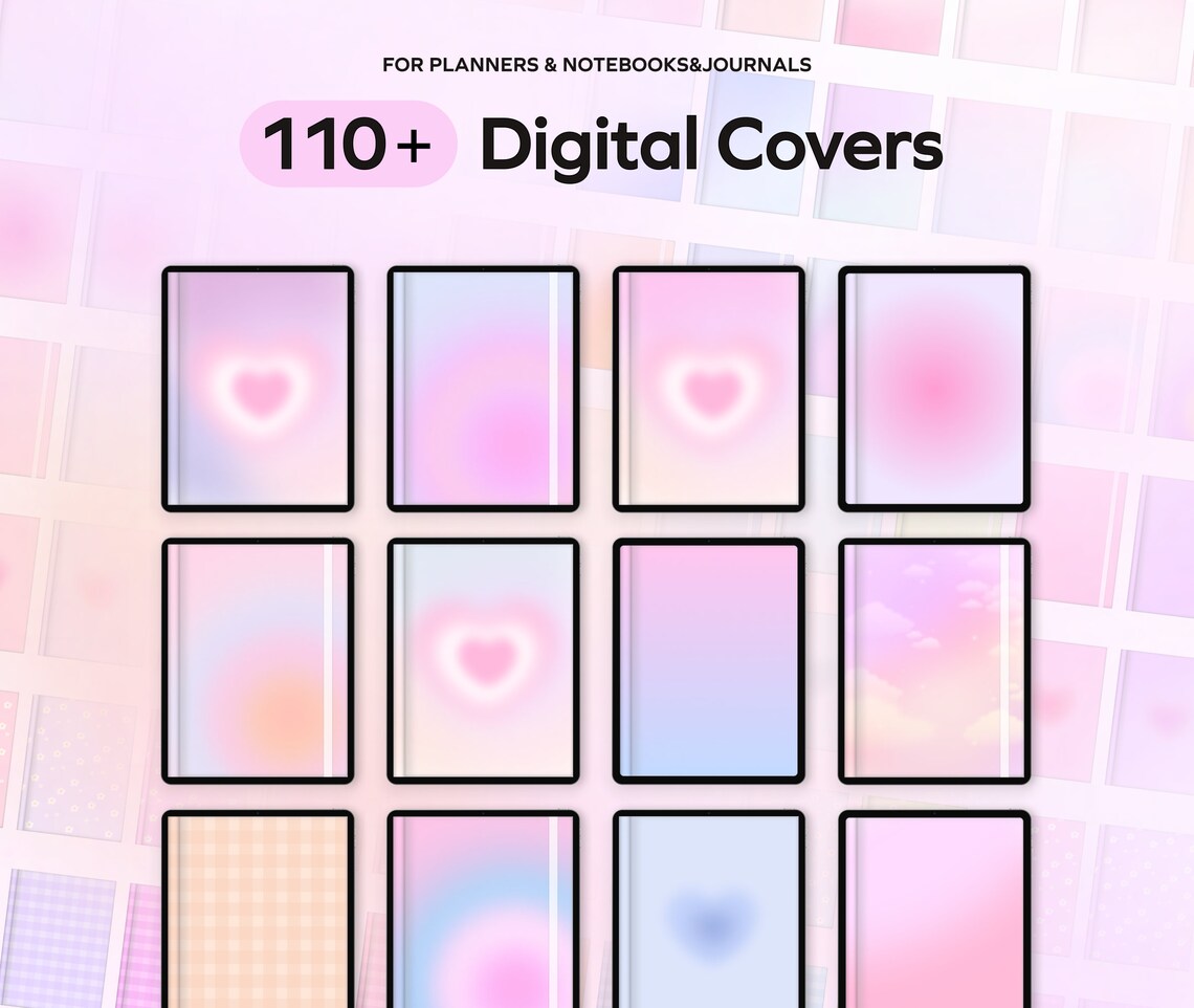 Table Notes Cover Digital Notebook Covers for Goodnotes and Notability Planner and ...