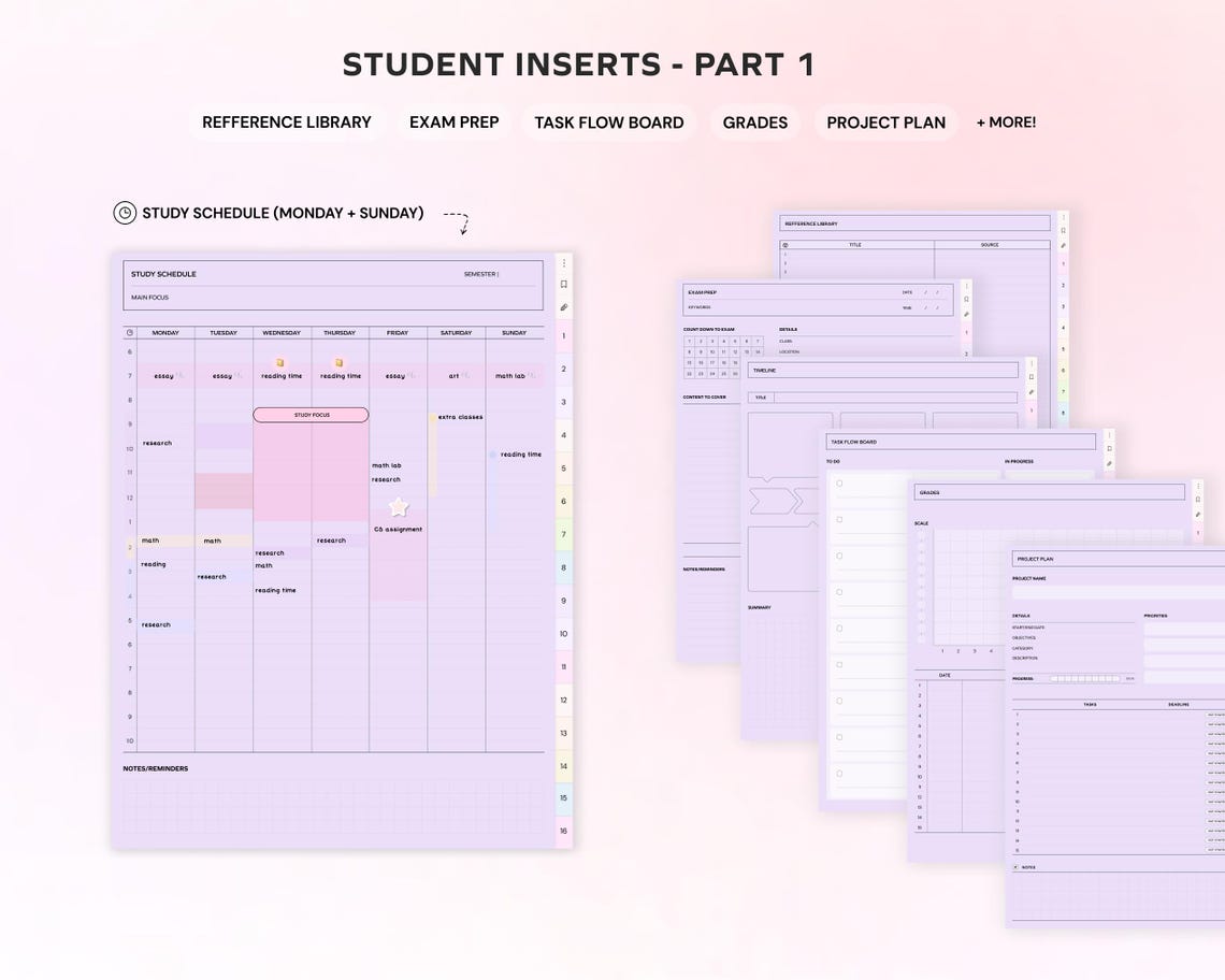 Student Digital Goodnotes Notebook, Minimal Planner, All in One iPad ...