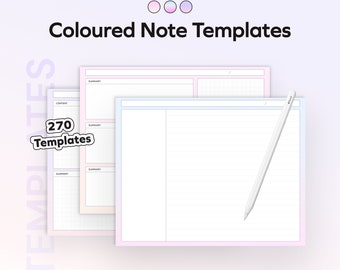 Digitales Notizpapier Studenten Notizen Papier für GoodNotes iPad Notability Notizen Apps Vorlagen Digitale Studie pdf Notizbuch Cornell