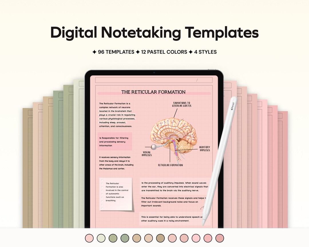 Digital Note Paper Templates, Student Notes for Ipad, Goodnotes ...