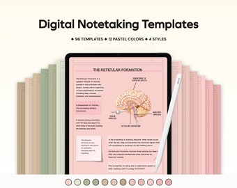 Digital Note Paper Templates, Student Notes for iPad, GoodNotes Notability, Academic Notes Notetaking Templates for school College Templates