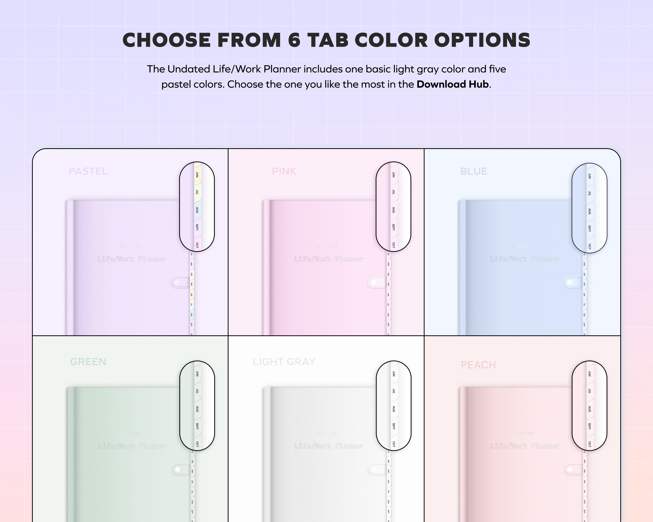 Undated Life Work Digital Planner for Goodnotes Collanote Notability ...