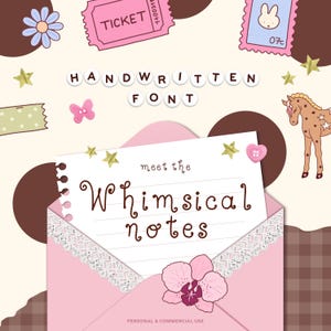 Skurrile handgeschriebene Schrift, Dekorative Journal Schrift, Digitale Planer Schrift, Scrapbook Schrift, Gemütliche Ästhetische Handschrift, Kommerzielle Nutzung