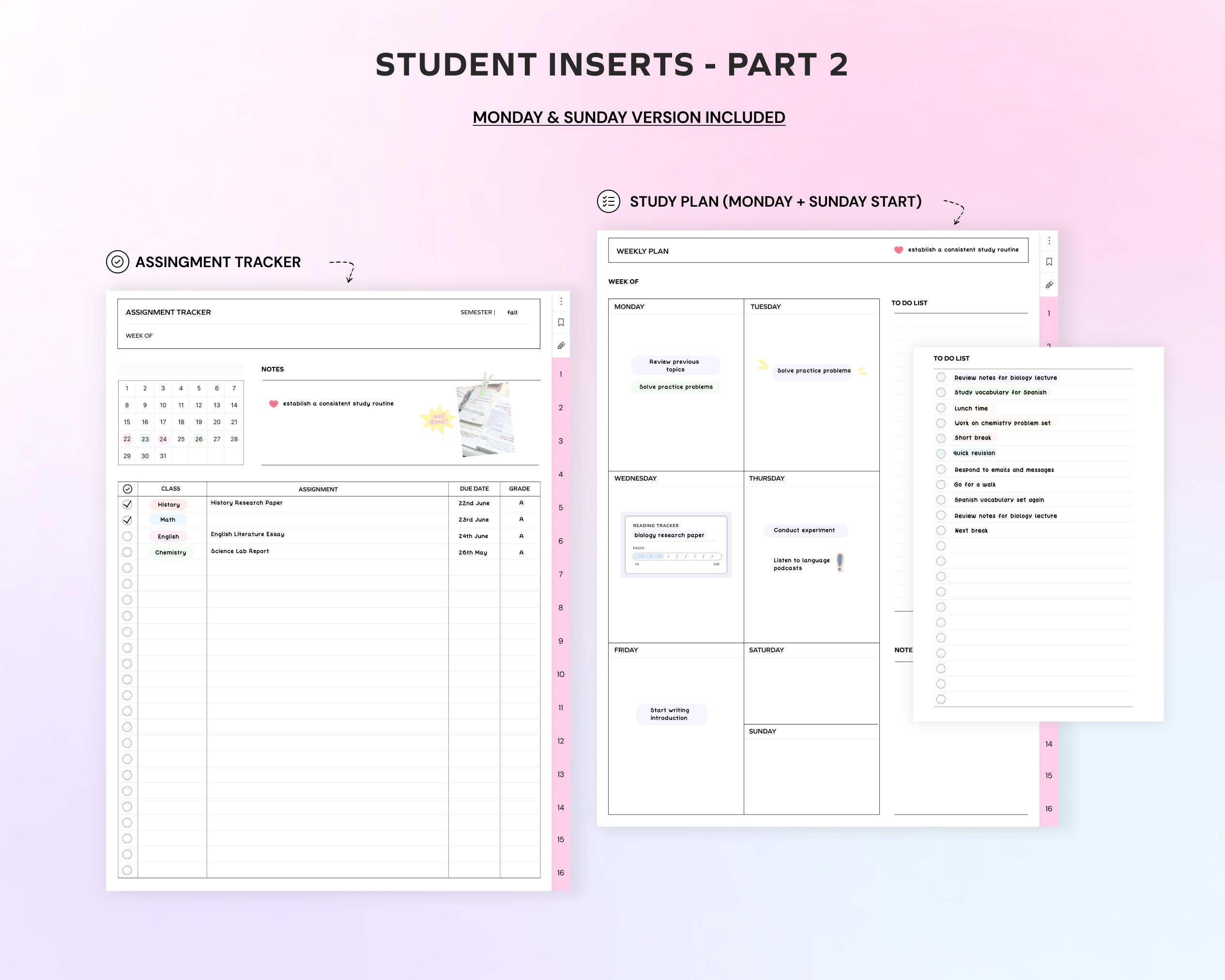 Student Digital Notebook Goodnotes iPad Notebook Notepaper Hyperlinked ...