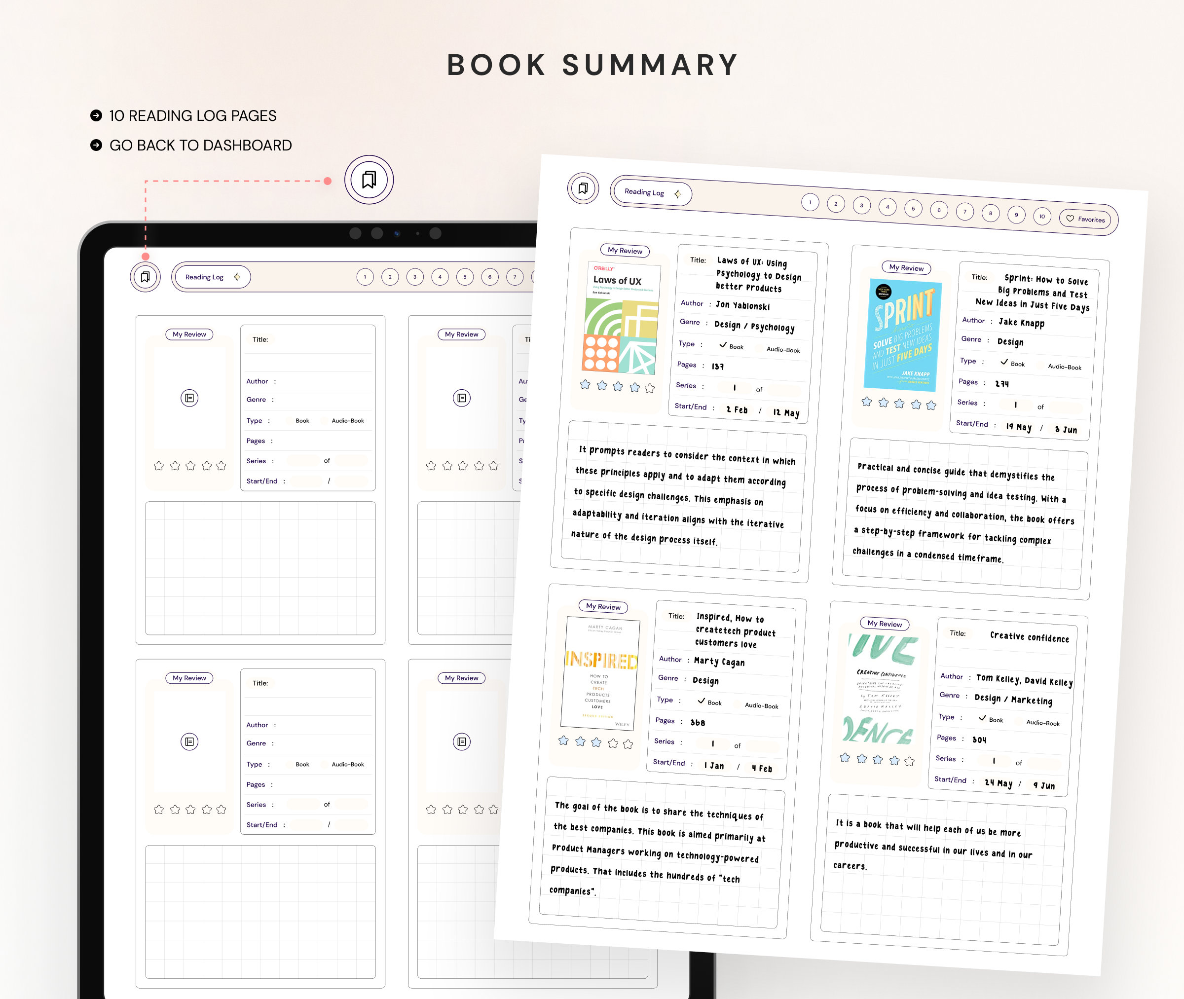 Reading Notebook.pdf Digital Reading Notebook Reading Planner Journal Templates - Etsy