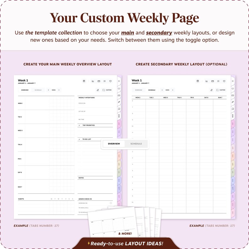 2026 Custom Digital Life Work iPad Planner for Goodnotes, Notability ...