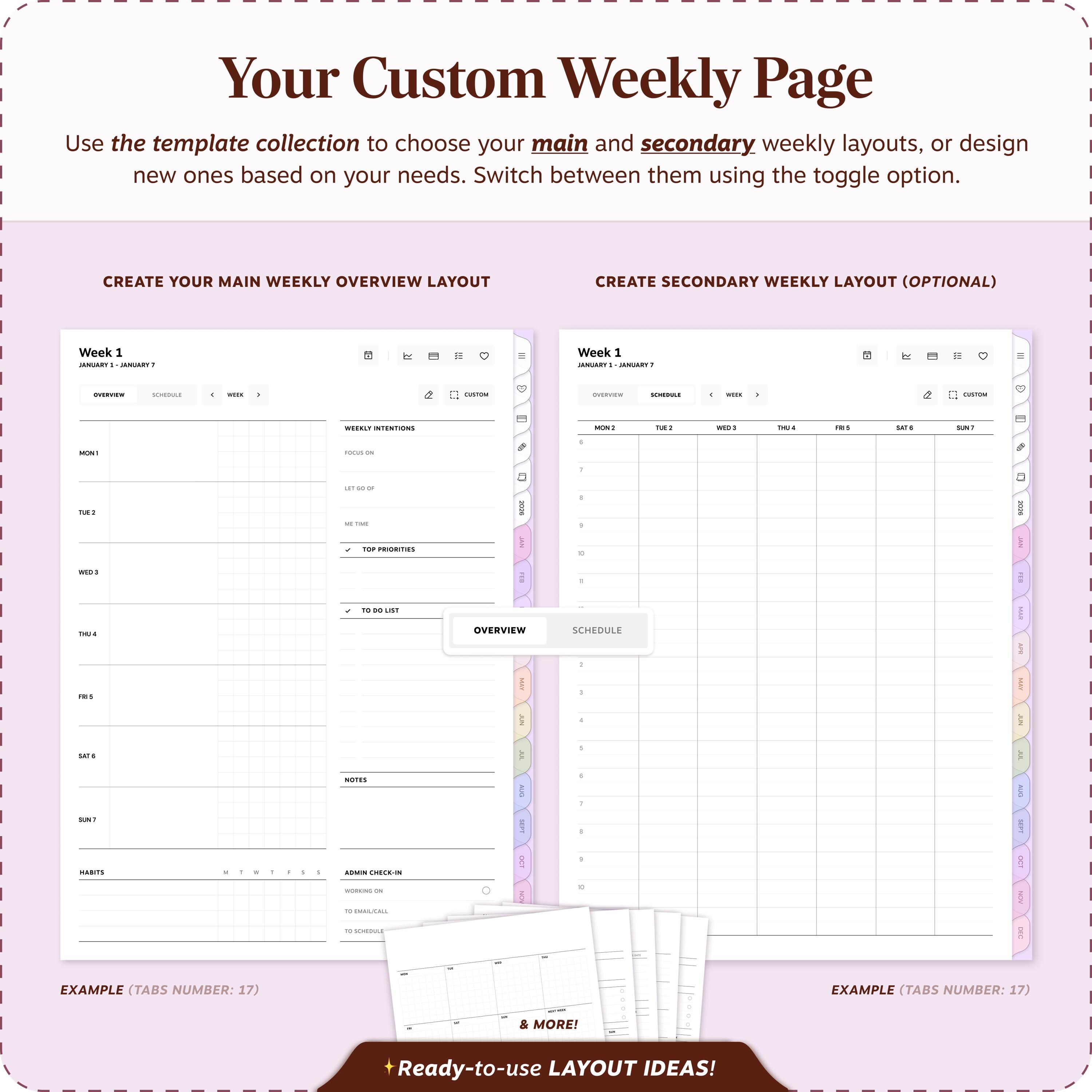 2026 Custom Digital Life Work iPad Planner for Goodnotes, Notability ...
