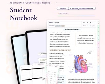 12 Tab Digital Notebook Hyperlinked PDF Lined Grid Dotted - Etsy