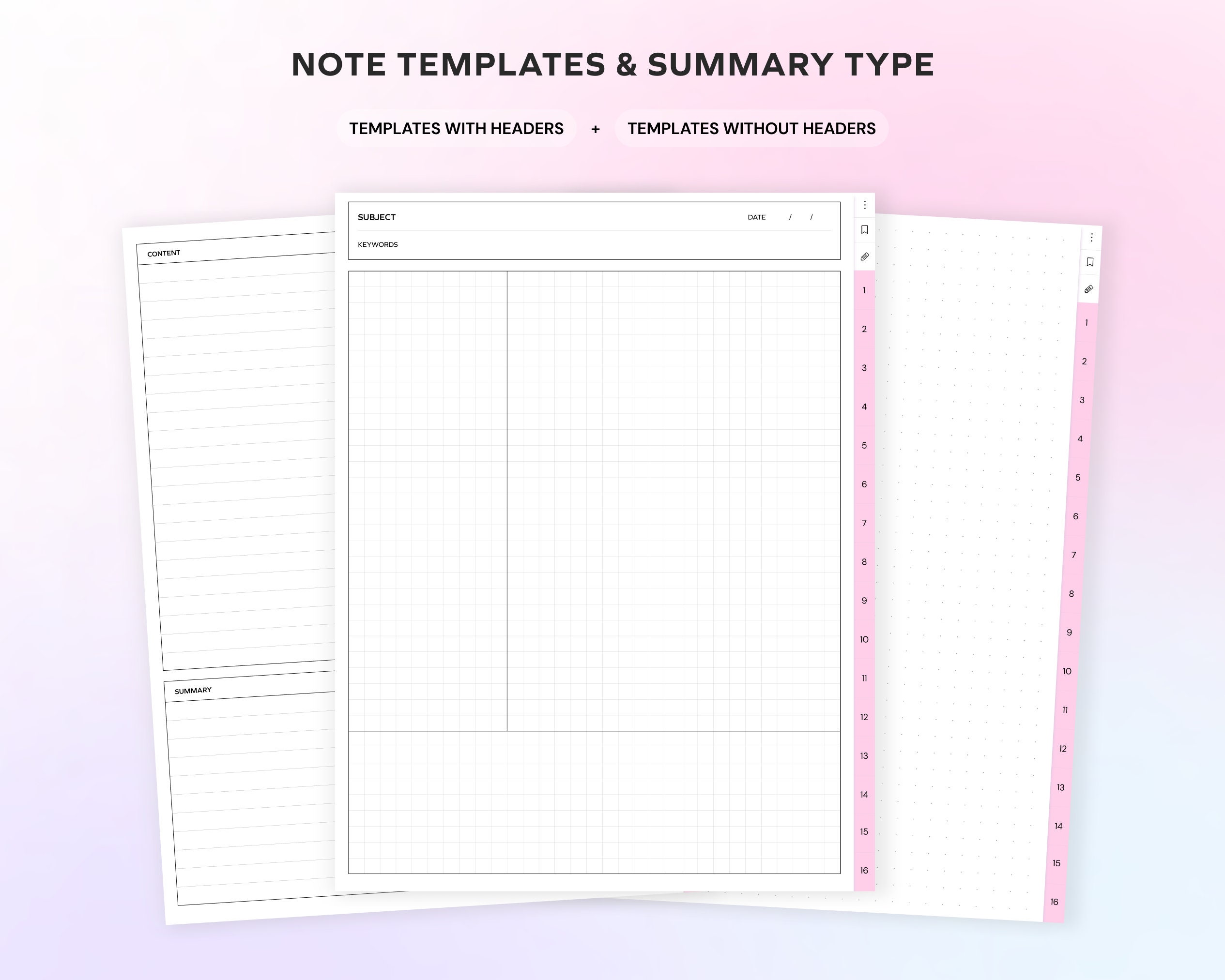 Student Digital Notebook Goodnotes iPad Notebook Notepaper Hyperlinked ...
