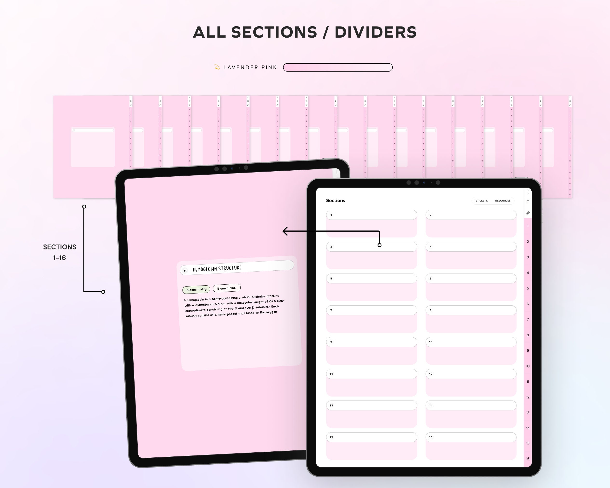 Student Digital Notebook Goodnotes iPad Notebook Notepaper Hyperlinked ...