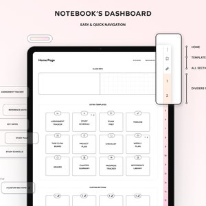 Student Digital Notebook Bundle Hyperlinked Notetaking Templates for ...