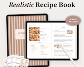 Digital Recipe Book for iPad, Goodnotes Recipe Book Template, Recipe binder, Digital Meal Planner, Journal, Cookbook Notability Recipe Card