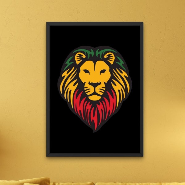 Rasta King Digital Wall Art - part of the Spiritual Collection printable downloads