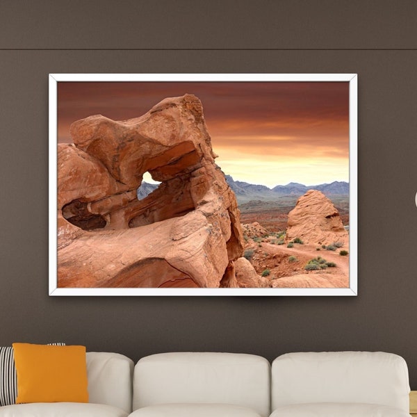 Valley of Fire, Las Vegas NV Digital Wall Art, Nature/Botanical Collection printable downloads, Trendy Wall Art, Gift idea, Rock Formations