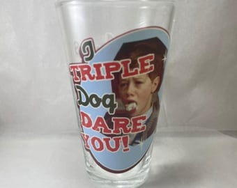 A Christmas Story "I Triple Dog Dare You!" 16oz Pub Pint Glass