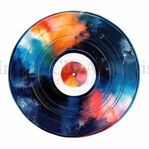 Vinyl Record Clipart, 10 JPG di alta qualità, Download digitale istantaneo / Creazione di carte, Mestiere di carta digitale / #689