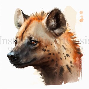 Hyena Clipart, 10 High Quality JPGs, Nursery Art, Instant Digital Download | Card Making, Cute Animal Clipart, Digital Paper Craft | #89 image 6