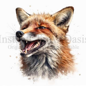 Fox Clipart, 9 JPG de haute qualité, Nursery Art, Téléchargement numérique, Fabrication de cartes, Clipart animal mignon, Digital Paper Craft | #629