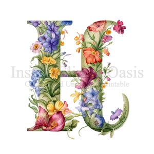 Letter H Clipart, 10 High Quality Pngs, Nursery Art, Instant Digital ...