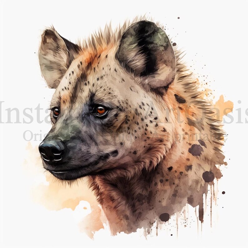 Hyena Clipart, 10 High Quality JPGs, Nursery Art, Instant Digital Download | Card Making, Cute Animal Clipart, Digital Paper Craft | #89 image 5