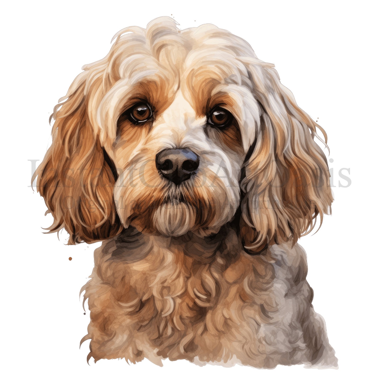 Cockapoo Digital Cockapoo Clipart, 10 High Quality Pngs, Nursery, Digital Planner ...
