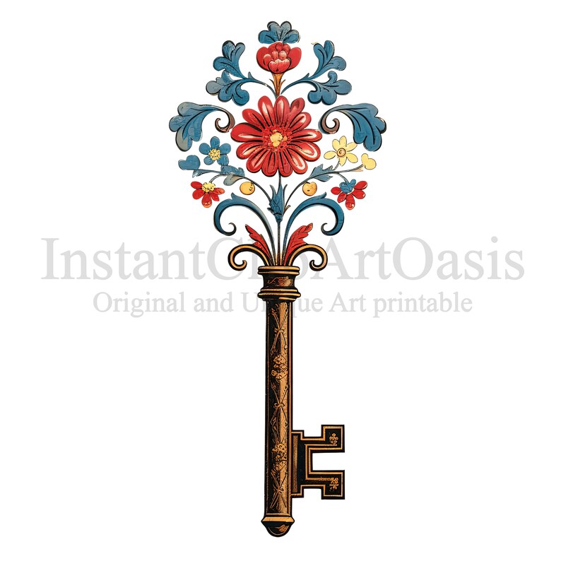 Enchanted Key Graphics Enchanted Keys Clipart, 10 High Quality Pngs, Digital Download ...