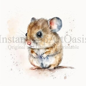Cute Mouse Clipart, 9 High Quality Jpgs, Nursery Art Card Making, Clip ...