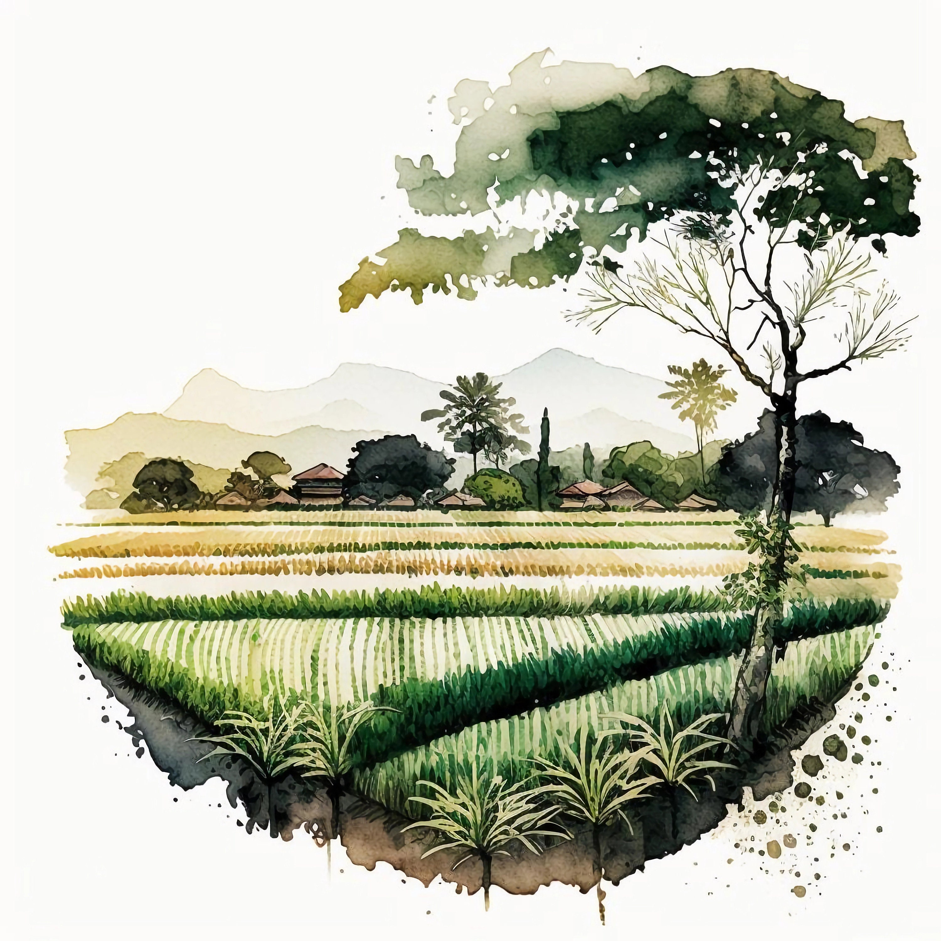 Drawing DIY: Rice Field. — Hive