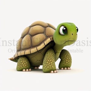 K&ouml;nnte beinhalten: Eine Comic-Schildkr&ouml;te mit gr&uuml;nem Panzer und einem traurigen Gesichtsausdruck. Die Schildkr&ouml;te hat gro&szlig;e, runde Augen und einen kleinen Mund.