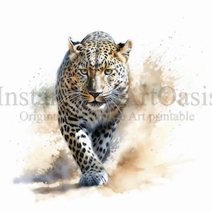 Leopard Clipart, 10 High Quality JPGs, Nursery Art, Instant Digital Download | Card Making, Cute Animal Clipart, Digital Paper Craft | #404