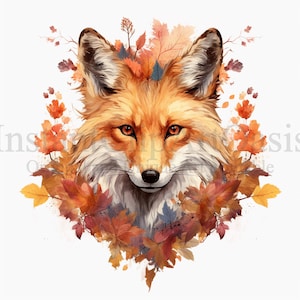 Automne renards Clipart, 10 JPG de haute qualité, pépinière Art, téléchargement numérique, fabrication de cartes, mignon Animal Clipart, Digital Paper Craft | #495