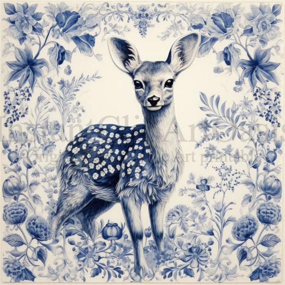 ブルーデルフトの子鹿のクリップアート - 10 個の高品質 JPG、オランダ