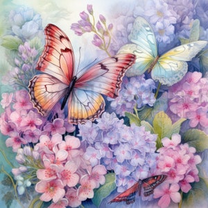 Clipart papillons fantaisistes - 11 JPG de haute qualité, illustration vintage, fabrication de cartes, clipart papillon, artisanat en papier numérique | #1172
