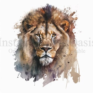 Imágenes Prediseñadas de León, 10 JPG de alta calidad, Arte de vivero, Descarga digital instantánea / Fabricación de tarjetas, Imágenes prediseñadas de animales lindos, Arte de papel digital / #84