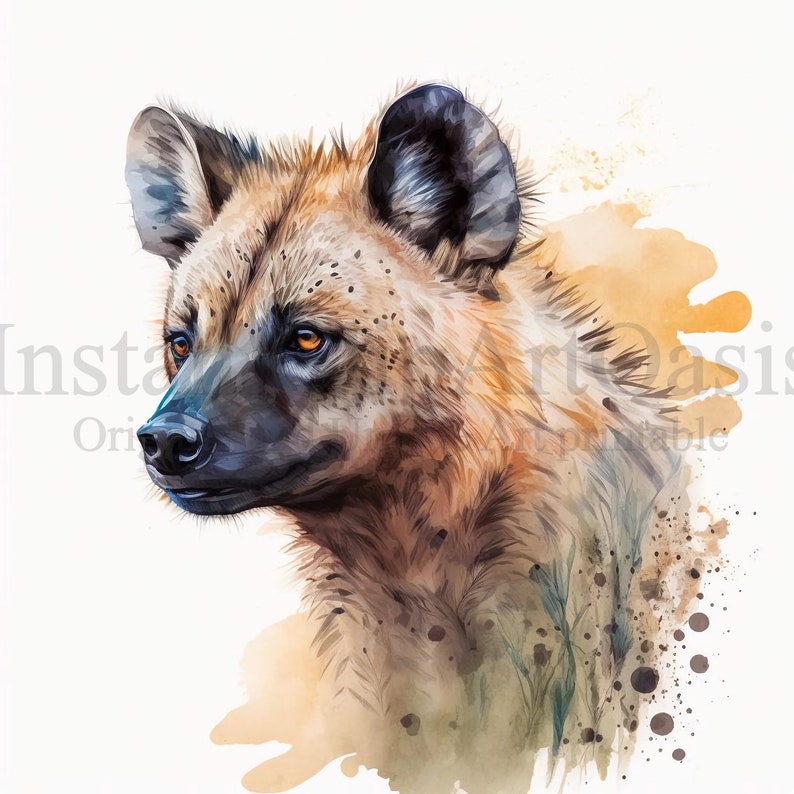 Hyena Clipart, 10 High Quality JPGs, Nursery Art, Instant Digital Download | Card Making, Cute Animal Clipart, Digital Paper Craft | #89 image 10