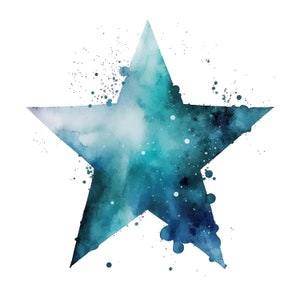 Star Clipart, 10 PNG's van hoge kwaliteit, kinderkamerkunst, Instant Digitale Download | Kaarten maken, stersymbool clipart, digitaal papier ambacht | #23